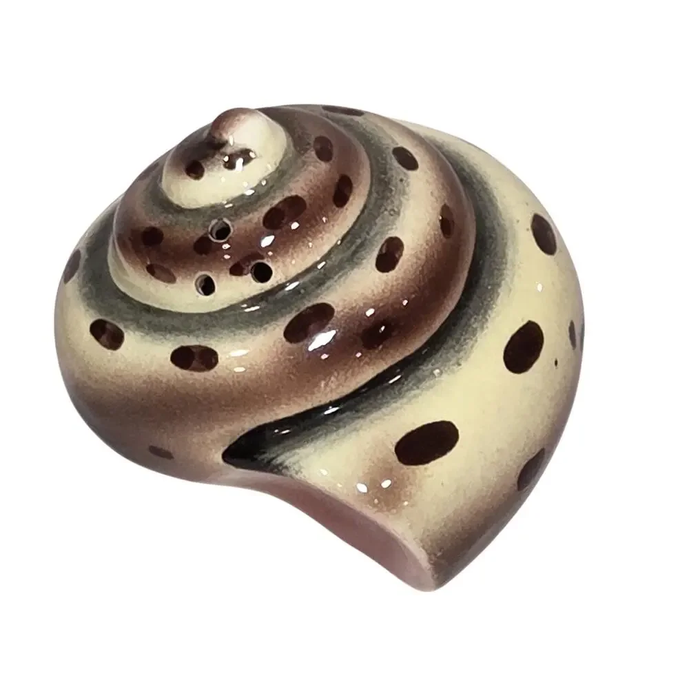Vintage Japan Snail Shell Salt Pepper Shakers Ceramic Mid Century 50s